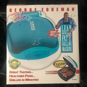 George Foreman Lean Mean Fat Grilling Machine w/ roll and bun warmer